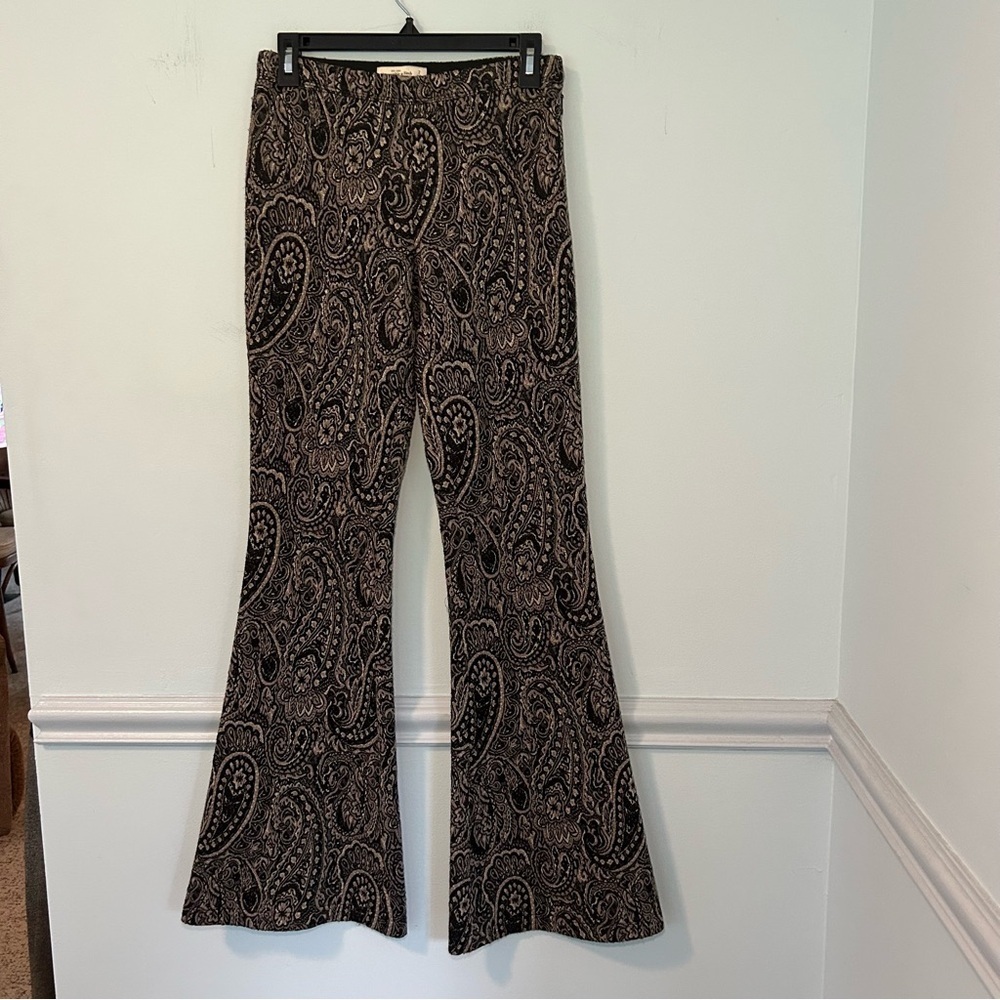 Abercrombie & Fitch Paisley Palazzo Bell Bottom Pull-On Dress Pants Size 2